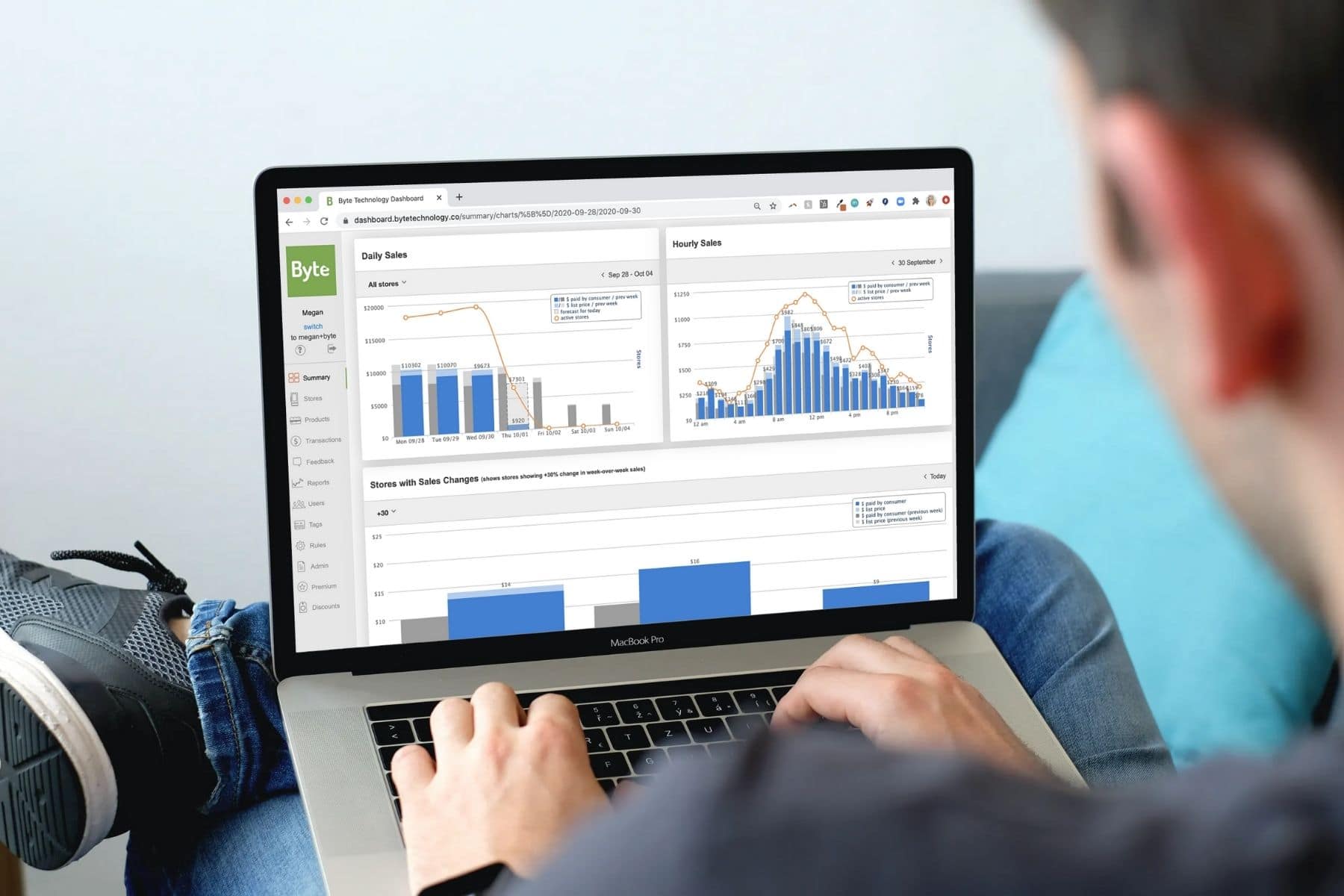 using the byte technology software dashboard
